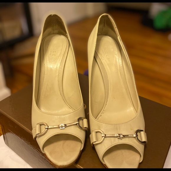 HORSEBIT GUCCI PEEP TOE PUMPS Size 38 - Picture 10 of 10